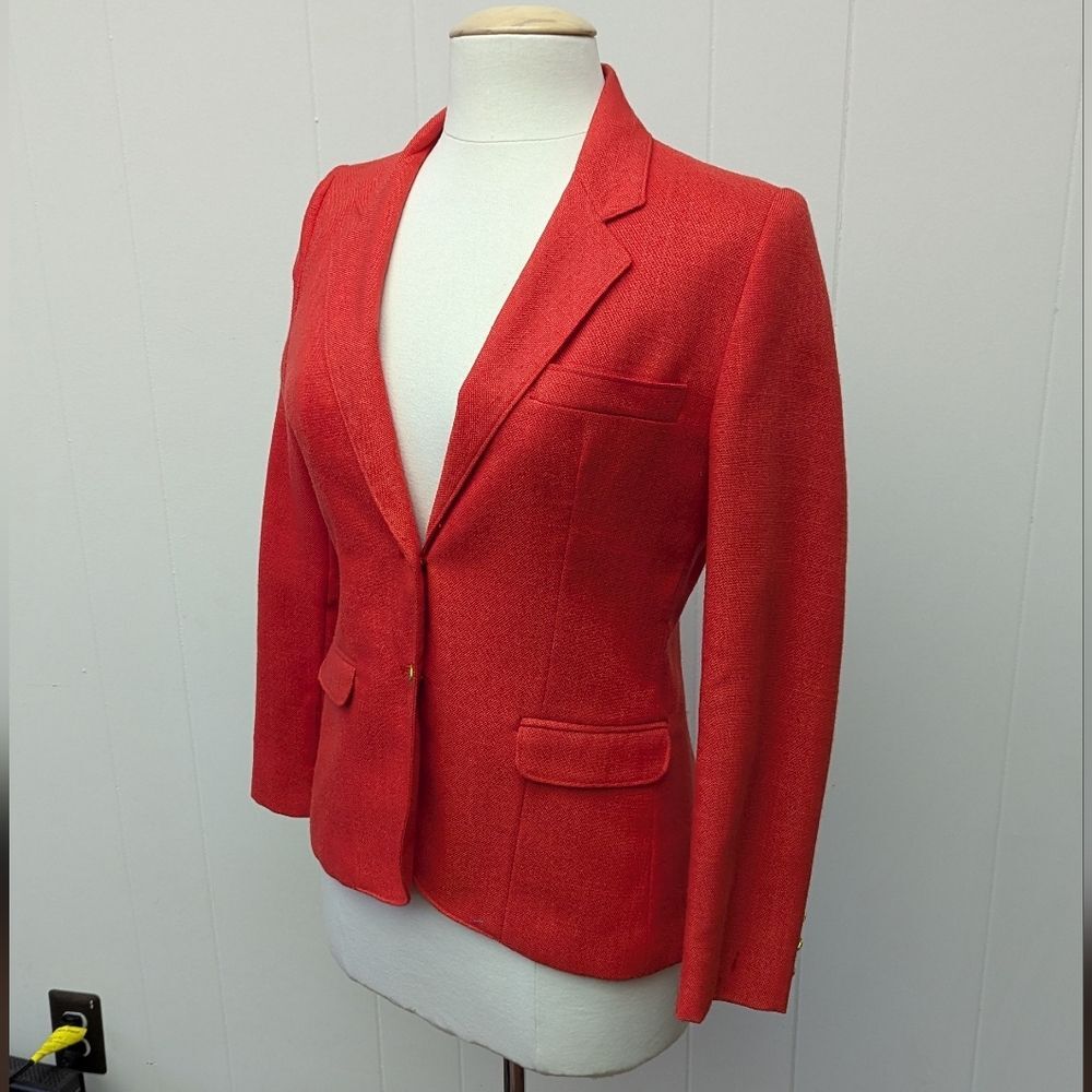 Vintage Salmon Pink Blazer By Hudson's Size 10
